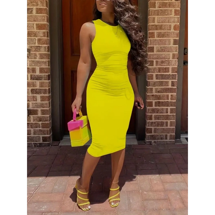 MARSiLYAN- Kadın Bodycon Midi Boy Dalgıç Elbise