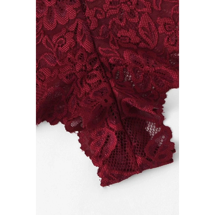 MARSiLYAN- Kadın Bordo Özel Şık Sütyen Külot Takımı