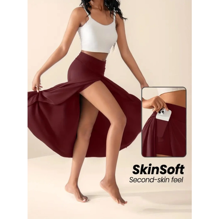 MARSiLYAN- Kadın Cep Detay Taytlı Sandy Etek