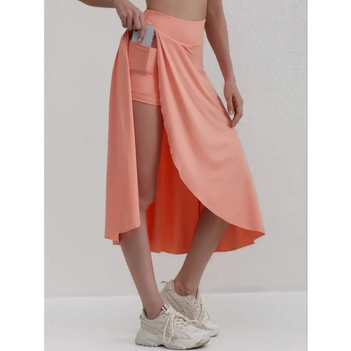 MARSiLYAN- Kadın Cep Detay Taytlı Sandy Etek