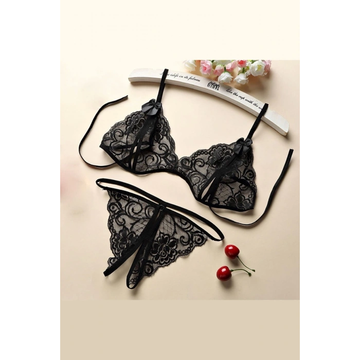 MARSiLYAN- Kadın Dantelli Sütyen Külot Takımı 5li Set