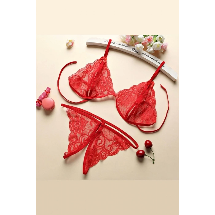 MARSiLYAN- Kadın Dantelli Sütyen Külot Takımı 5li Set