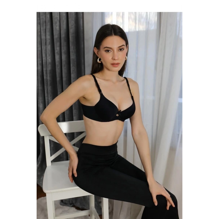 MARSiLYAN- Kadın Destekli Balenli Sütyen Siyah