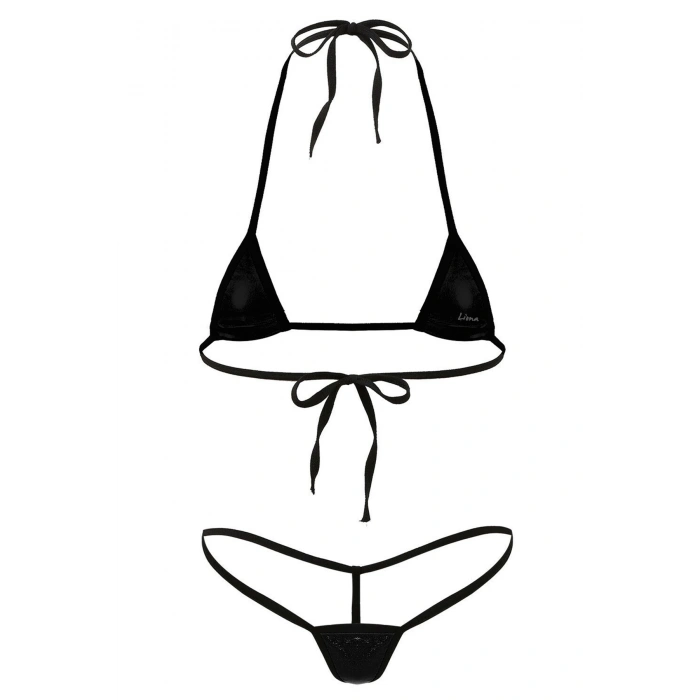 MARSİLYAN-- Kadın Fantazi İç Giyim Siyah Sütyen İç Çamaşırı Takımı