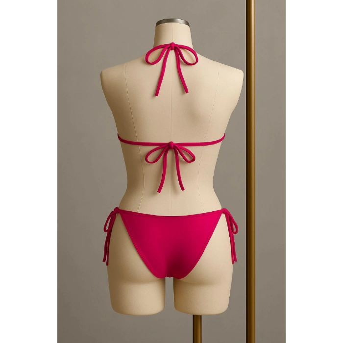 MARSiLYAN- Kadın Fuşya Yandan Bağlamalı Bikini Mayo Takımı
