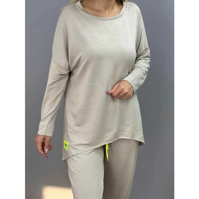 MARSiLYAN- Kadın Iki Iplik Viskon Pamuk Kumaş Arma Detaylı Ikili Takım