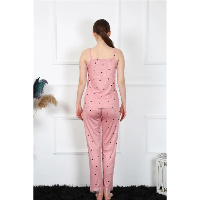 MARSiLYAN- Kadın İp Askılı Somon Pijama Takım