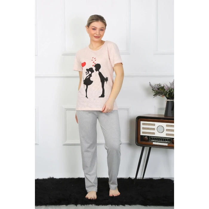 MARSiLYAN- Kadın Kısa Kol Penye Pijama Takım