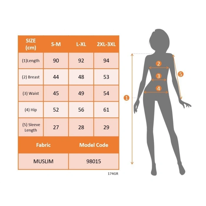 MARSiLYAN- Kadın Kısa Kollu Hakim Yaka önden Düğmeli Kısa Müslim Elbise