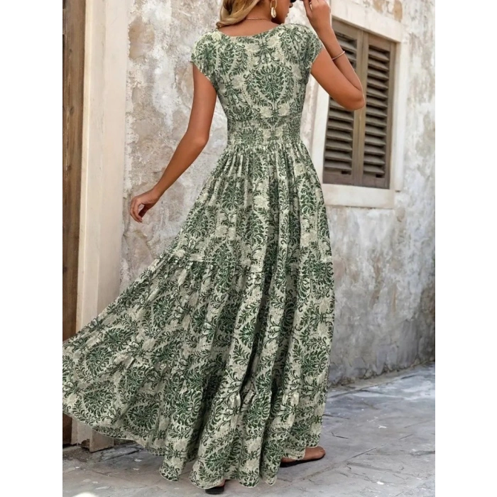 MARSiLYAN- Kadın Kısa Kollu Kruvaze Yaka Beli Lastikli Süprem