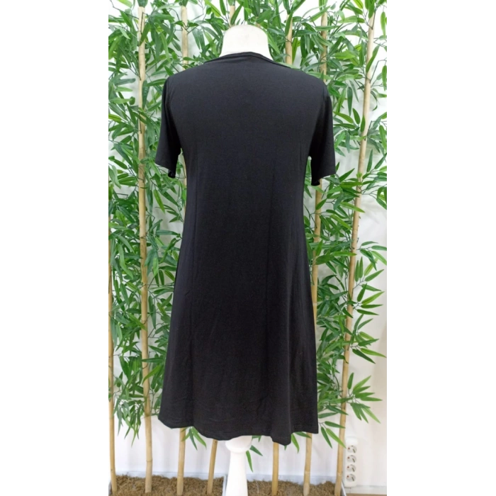 MARSiLYAN- Kadın Kısa Kollu V Yaka önü Düğmeli Viskon Elbise