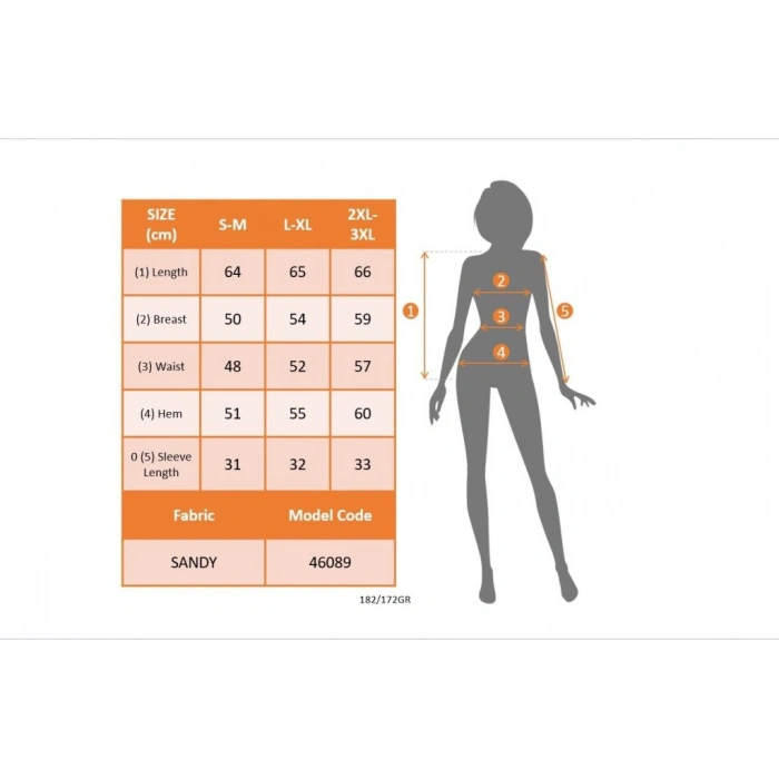 MARSiLYAN- Kadın Kısa Kollu Yakalı Uzun Sandy Bluz