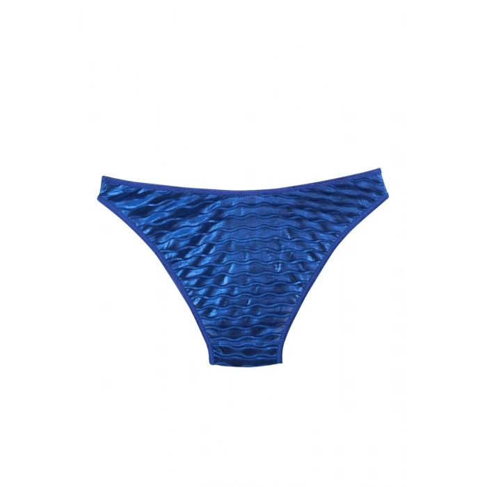 MARSiLYAN- Kadın Mavi Dalga Desenli Parlak 2li Slip