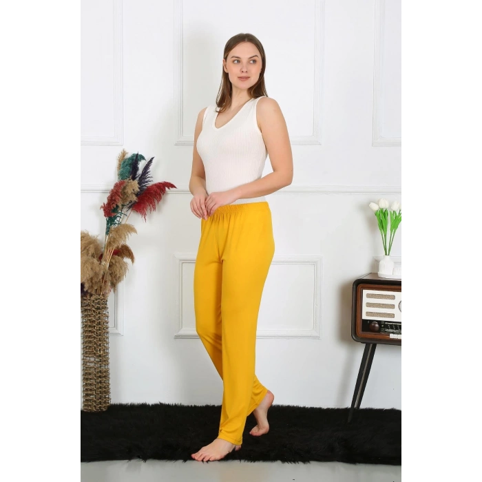MARSiLYAN- Kadın Pamuk Penye Tek Alt Pijama Sarı