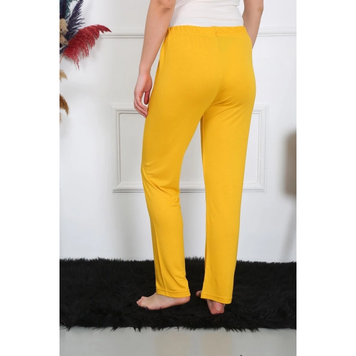 MARSiLYAN- Kadın Pamuk Penye Tek Alt Pijama Sarı