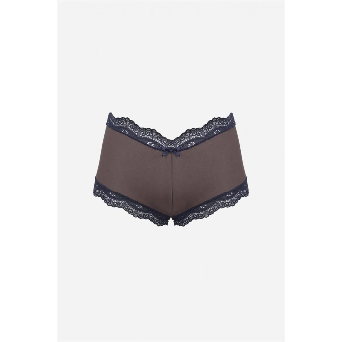 MARSiLYAN- Kadın Pamuklu 2li Boxer Kahve