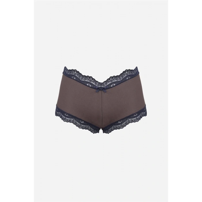 MARSiLYAN- Kadın Pamuklu 2li Boxer Kahve