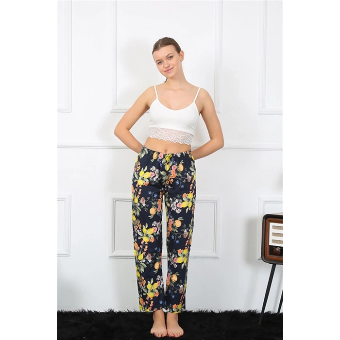 MARSiLYAN- Kadın Pamuklu Alt Pijama Lacivert