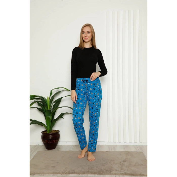 MARSiLYAN- Kadın Pamuklu Alt Pijama Saks