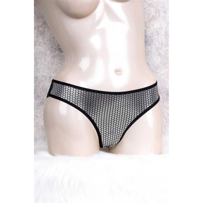 MARSiLYAN- Kadın Parlak Pullu Dantelli Slip (2760)
