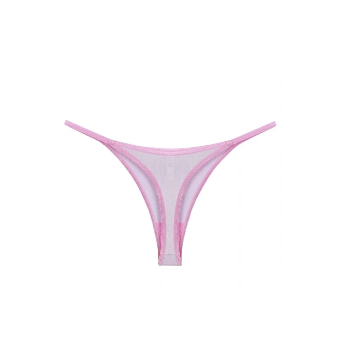 MARSiLYAN- Kadın Pembe Transparan 2li Tanga Slip