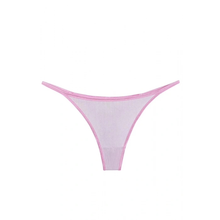 MARSiLYAN- Kadın Pembe Transparan 2li Tanga Slip