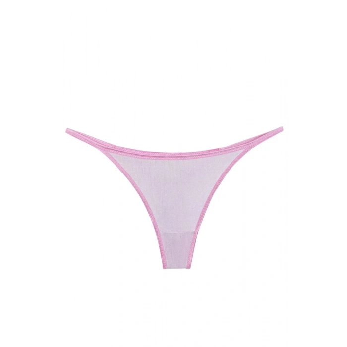 MARSiLYAN- Kadın Pembe Transparan 2li Tanga Slip