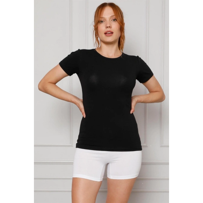 MARSiLYAN- Kadın Penye Boxer Beyaz