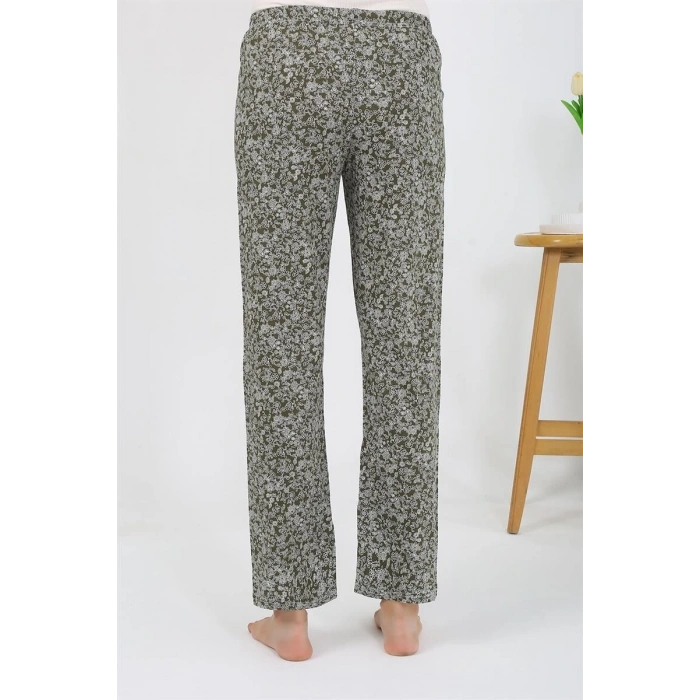 MARSiLYAN- Kadın Penye Desenli Tek Alt Pijama Haki