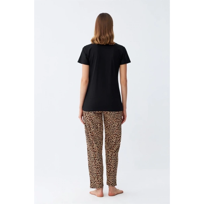 MARSiLYAN- Kadın Penye Kısa Kol Pijama Takım 4128