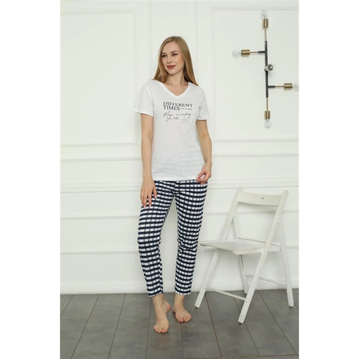 MARSiLYAN- Kadın Penye Pijama Takım Beyaz