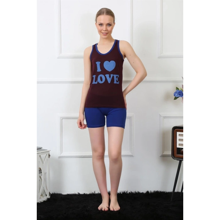 MARSiLYAN- Kadın Penye Şortlu Takım Bordo