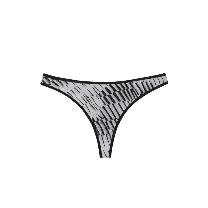 MARSiLYAN- Kadın Siyah Beyaz Desenli 2li Tanga Slip