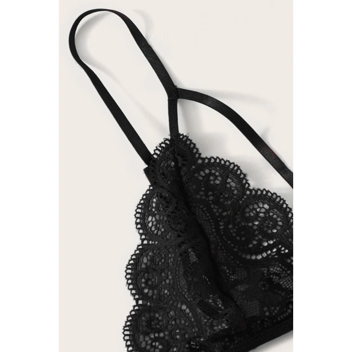 MARSiLYAN- Kadın Siyah Dantel Sütyen Külot Takımı