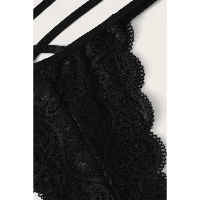 MARSiLYAN- Kadın Siyah Dantel Sütyen Külot Takımı