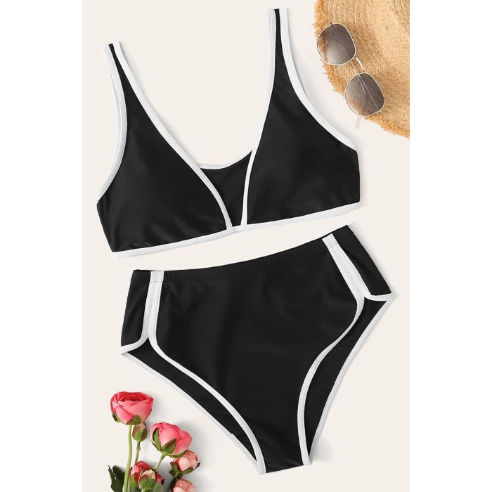 MARSiLYAN- Kadın Siyah Pedli Yüksel Bel Sütyen Külot Takımı