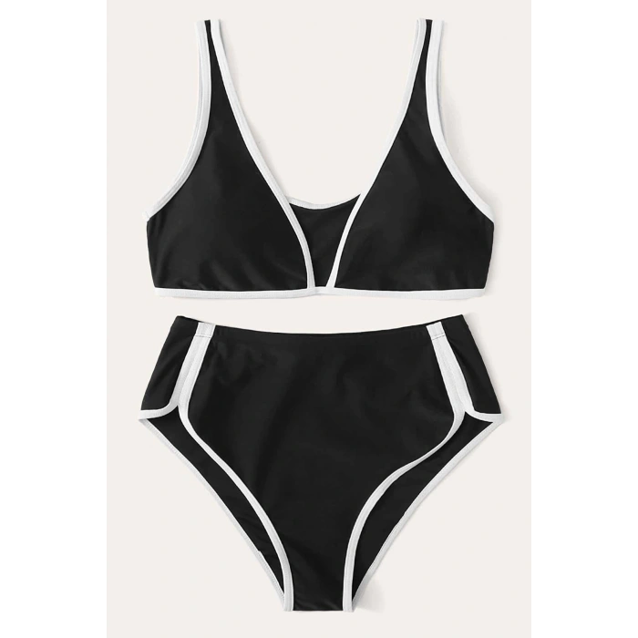 MARSiLYAN- Kadın Siyah Pedli Yüksel Bel Sütyen Külot Takımı