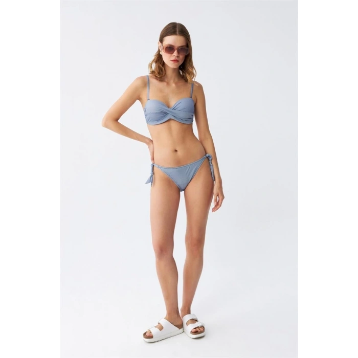 MARSiLYAN- Kadın Straplez Mavi Bikini Takımı