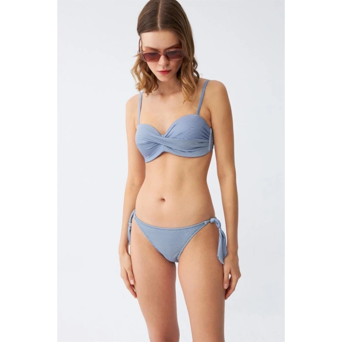 MARSiLYAN- Kadın Straplez Mavi Bikini Takımı