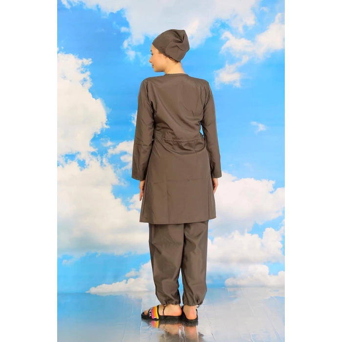 MARSiLYAN- Kadın Tam Tesettür Füme Mayo