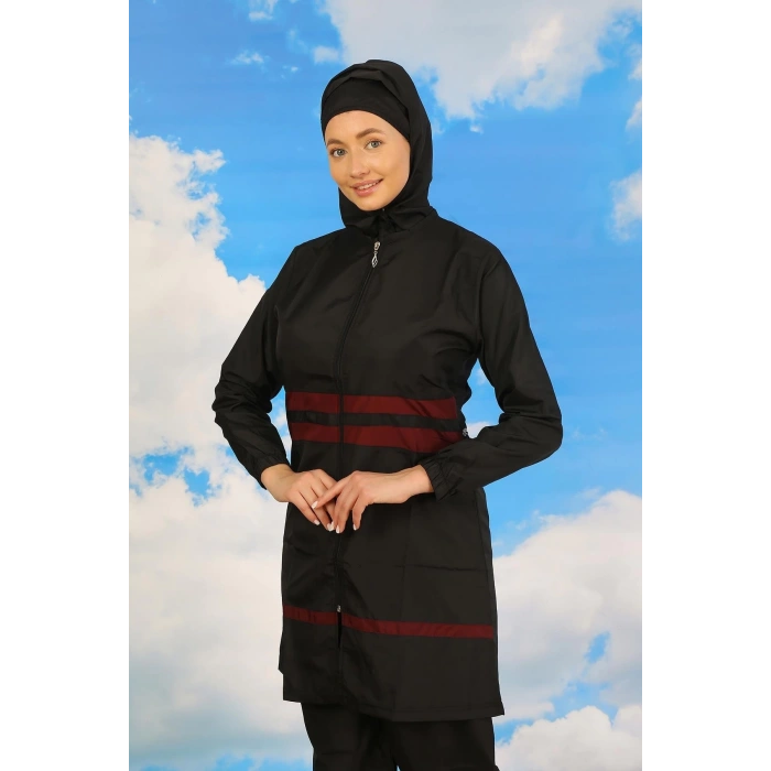 MARSiLYAN- Kadın Tam Tesettür Mayo Siyah