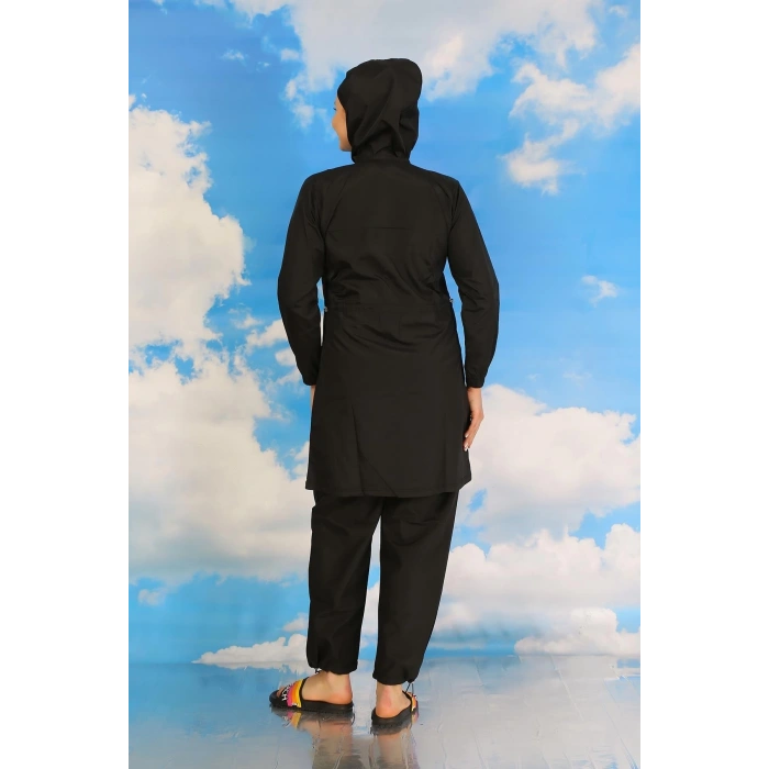 MARSiLYAN- Kadın Tam Tesettür Mayo Siyah
