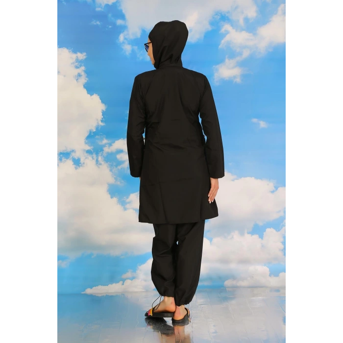 MARSiLYAN- Kadın Tam Tesettür Siyah Mayo