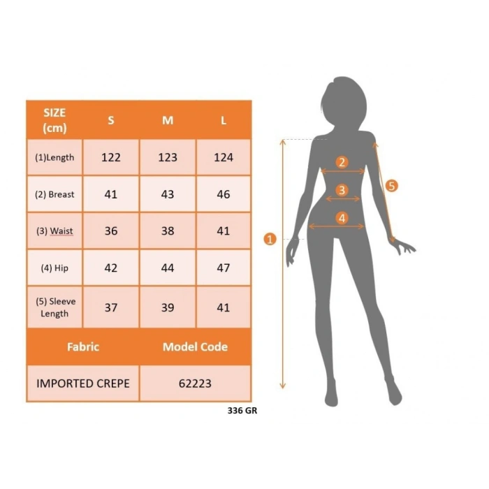 MARSiLYAN- Kadın Truvakar Kollu Bisiklet Yaka Kemersiz Yırtmaç Detaylı Uzun Ithal Krep Elbise