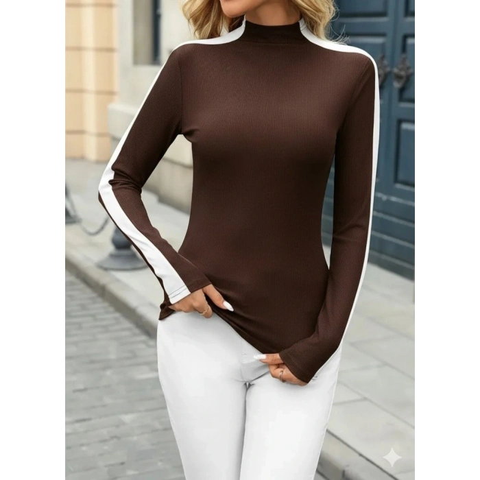 MARSiLYAN- Kadın Uzun Kollu Balıkçı Yaka Kaşkorse Bluz