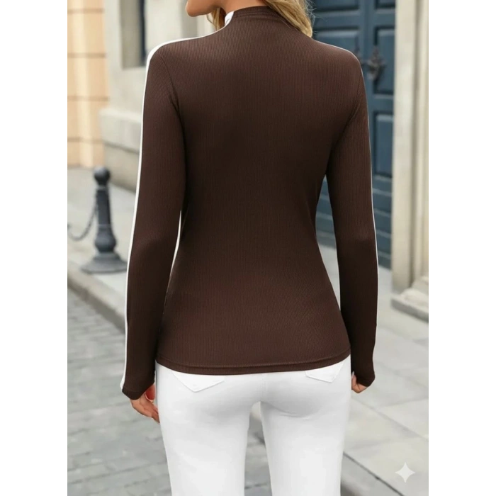 MARSiLYAN- Kadın Uzun Kollu Balıkçı Yaka Kaşkorse Bluz