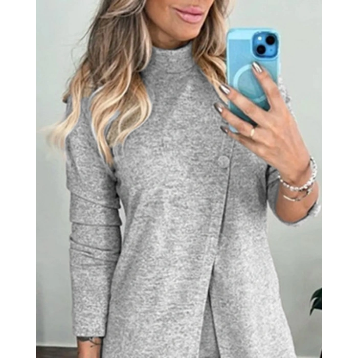 MARSiLYAN- Kadın Uzun Kollu Balıkçı Yaka önden Düğmeli Bluz Ve Pantolon Yumoş Ikili Takım