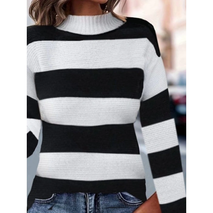 MARSiLYAN- Kadın Uzun Kollu Balıkçı Yaka Triko Bluz