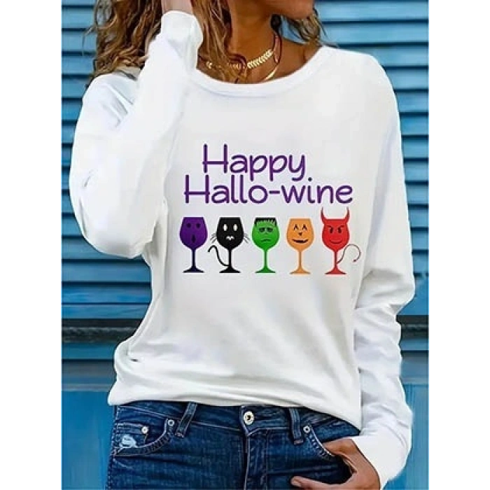 MARSiLYAN- Kadın Uzun Kollu Bisiklet Yaka Baskılı Viskon Bluz