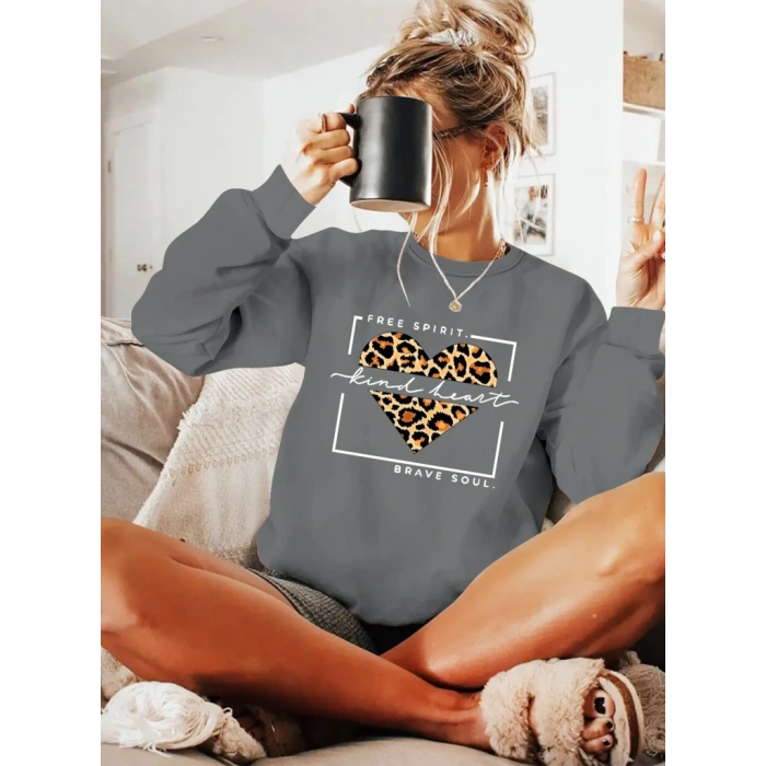 MARSiLYAN- Kadın Uzun Kollu Bisiklet Yaka Desenli Viskon Iki Iplik Bluz